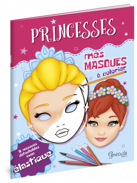 PRINCESSES - 8 MASQUES A COLORIER