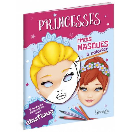 PRINCESSES - 8 MASQUES A COLORIER