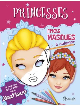 PRINCESSES - 8 MASQUES A COLORIER