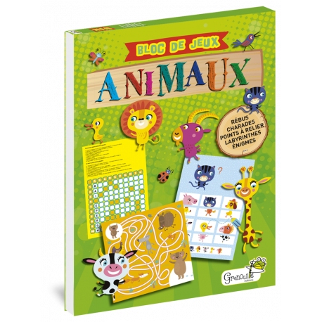 BLOC DE JEUX SPECIAL ANIMAUX - 7 ANS ET +