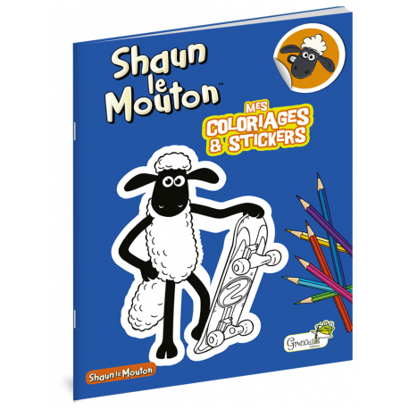 SHAUN LE MOUTON MES COLORIAGES ET STICKERS