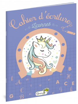 CAHIER D'ECRITURE - LICORNES