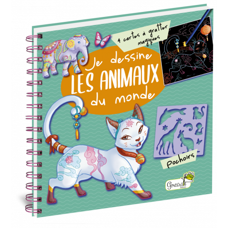 JE DESSINE LES ANIMAUX DU MONDE ART & POCHOIRS